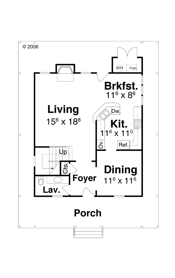 First Floor image of BARTLETT House Plan